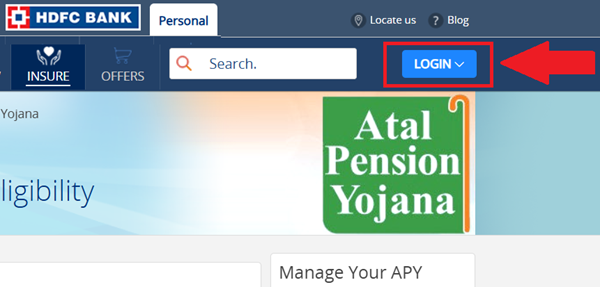 atal pension yojana login hdfc 