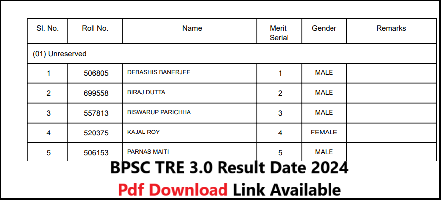 bpsc tre 3.0 result date