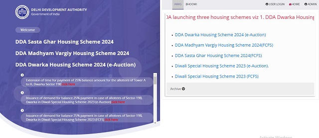 DDA Dwarka Housing Scheme apply online 